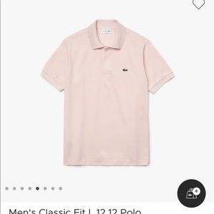 Pink Lacoste polo
